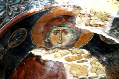 fresques de sainte anne dans l'glise de panagia kera